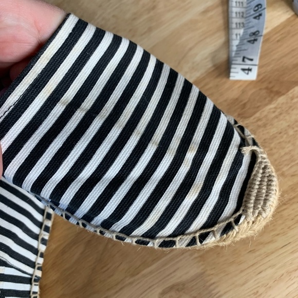 Soludos white and black striped espadrilles size 40 9.5 - Picture 4 of 8